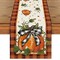 Artoid Mode Pumpkin Bowknot Buffalo Plaid Fall Table Runner,Seasonal Autumn Kitchen Dining Table Decoration for Home Party Decor 13x72 Inch